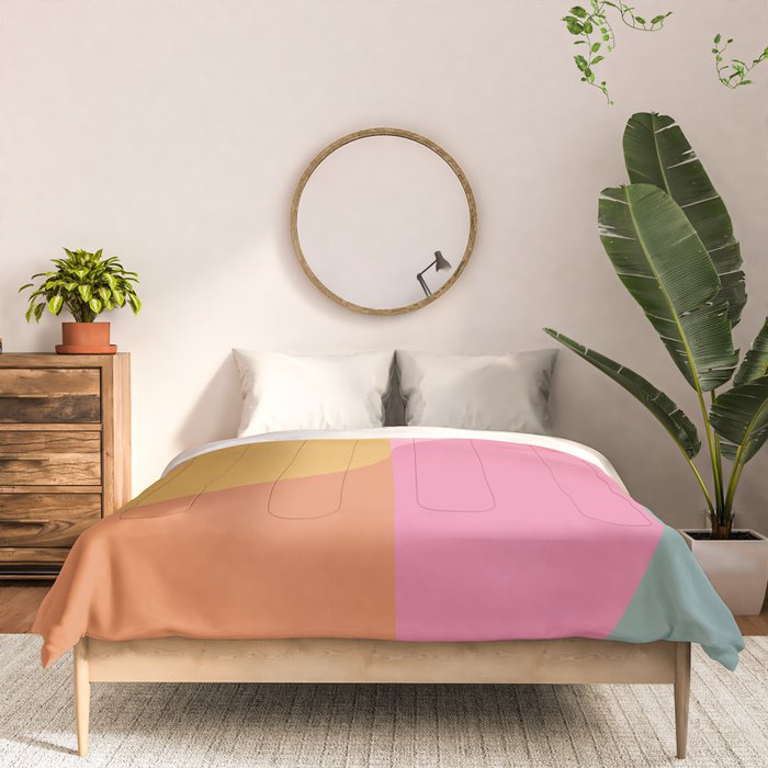 Colorful Wavy Stripes Abstract Comforter Gallery Image 3