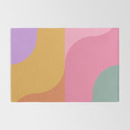 Colorful Wavy Stripes Abstract Rug Gallery Image 2
