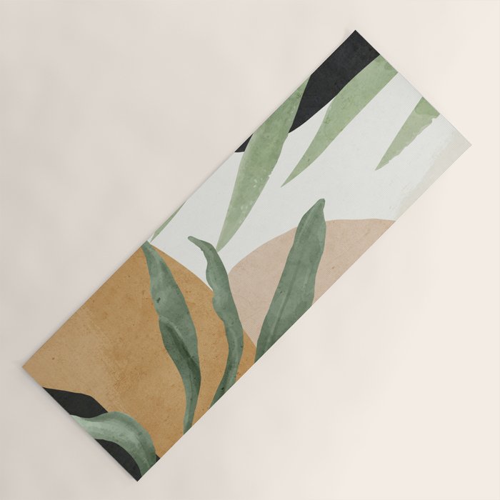 Abstract Art Tropical Leaves 4 Yoga Mat Gallery Image 1