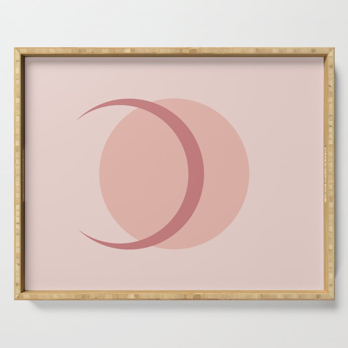 Full / Crescent Abstract Moon VIII Serving Tray Gallery Image 1