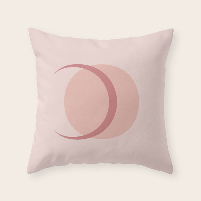 Full / Crescent Abstract Moon VIII Throw Pillow Gallery Image 6