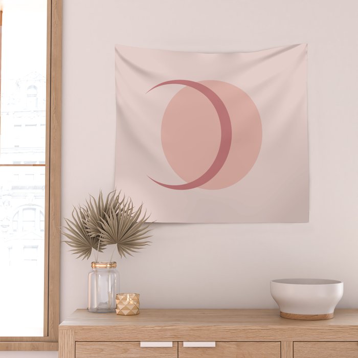 Full / Crescent Abstract Moon VIII Wall Tapestry Gallery Image 2