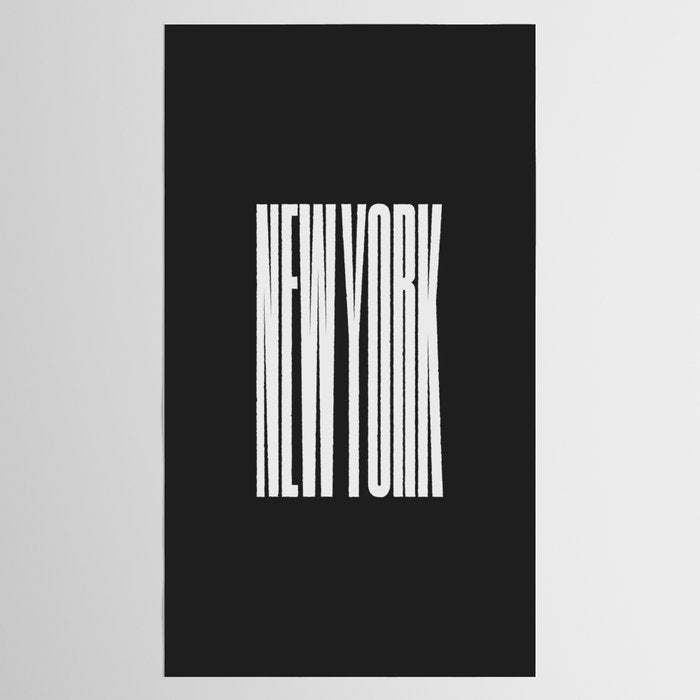 New York: B&W Typography Edition Tablecloth Gallery Image 2
