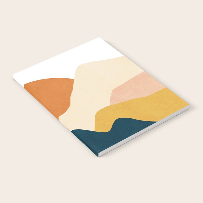Boho sun mountain landscape in orange, yellow, blue Notebook Gallery Image 2
