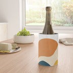 Boho sun mountain landscape in orange, yellow, blue Wine Chiller Gallery Image 4
