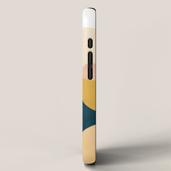 Boho sun mountain landscape in orange, yellow, blue iPhone Case Gallery Image 2