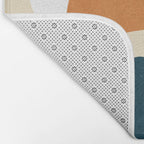 Boho sun mountain landscape in orange, yellow, blue Bath Mat Gallery Image 2