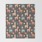 Astronaut Llamas in Space Throw Blanket Gallery Image 2
