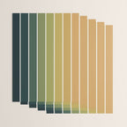 Gradient Arch XXVI Green Tones Mid Century Modern Rainbow Wrapping Paper Gallery Image 3