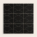 Waves (Black) Wood Wall Art Gallery Image 1
