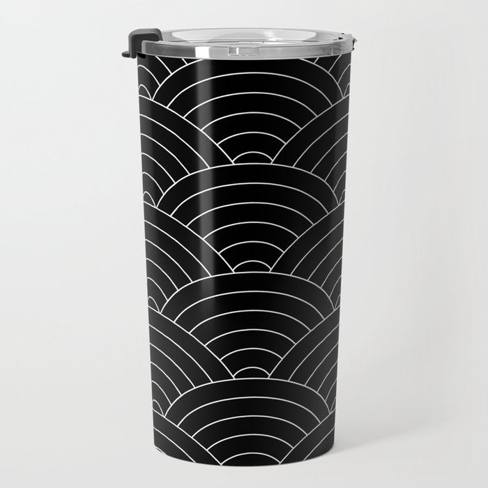 Waves (Black) Travel Mug Gallery Image 3