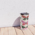 Tattooed Butterflies - Pink & Green Travel Mug Gallery Image 4
