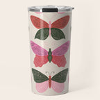 Tattooed Butterflies - Pink & Green Travel Mug Gallery Image 1