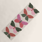 Tattooed Butterflies - Pink & Green Yoga Mat Gallery Image 1