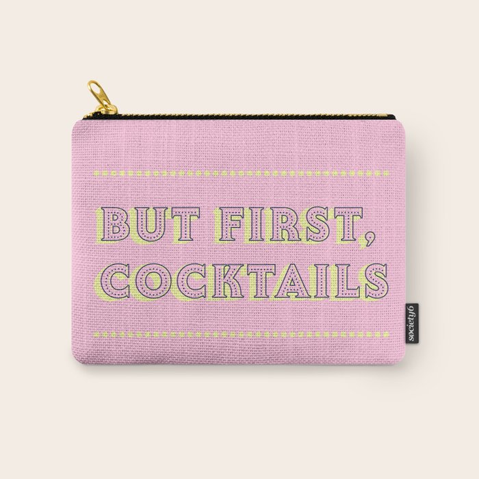 Pastel Pink Party Cocktails Carry All Pouch Gallery Image 1