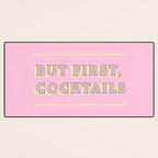 Pastel Pink Party Cocktails Desk Mat Gallery Image 3