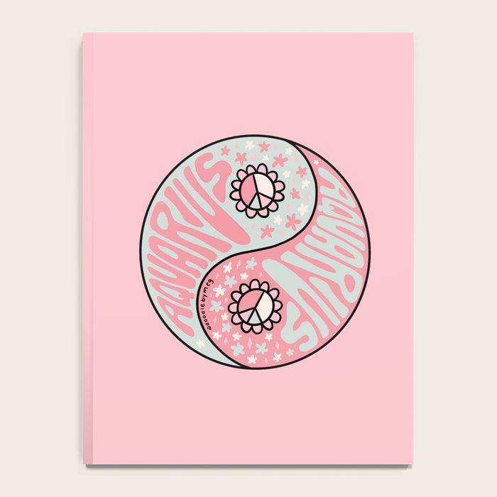 Aquarius Yin Yang Notebook Gallery Image 4
