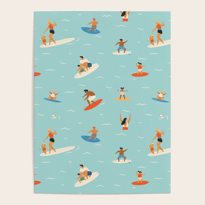 Surfing kids Poster Gallery Image 1