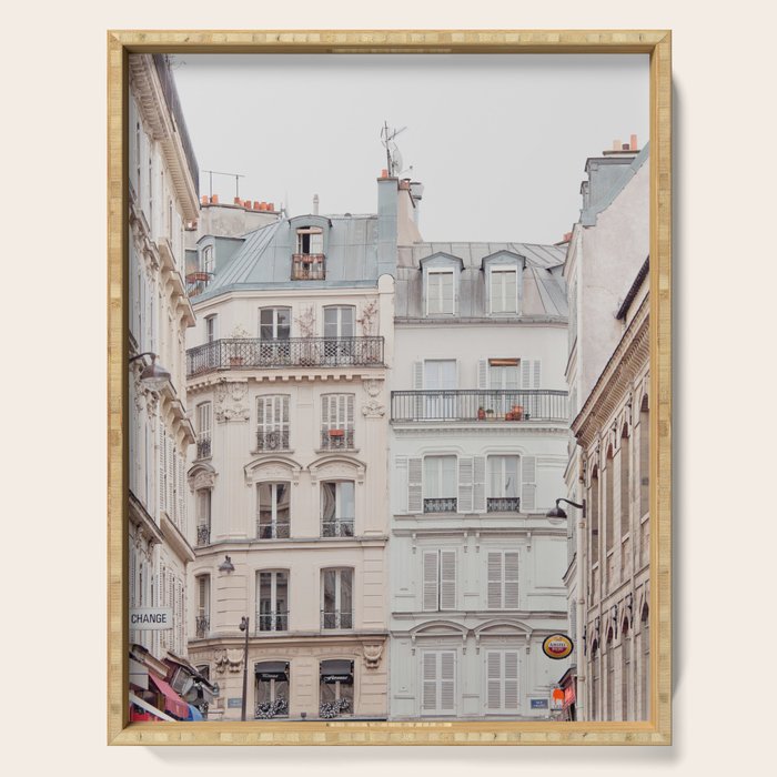 Bonjour Montmartre - Paris Architecture, Travel Photography Serving Tray Gallery Image 1