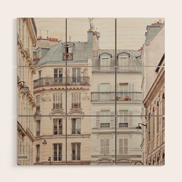 Bonjour Montmartre - Paris Architecture, Travel Photography Wood Wall Art Gallery Image 1