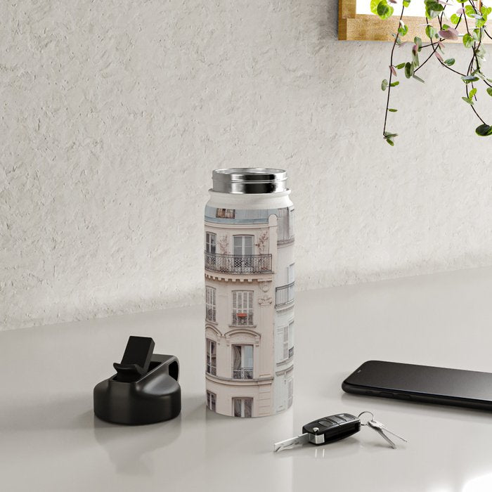 Bonjour Montmartre - Paris Architecture, Travel Photography Water Bottle Gallery Image 4