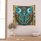 Luna Moth - Gold Wall Tapestry Gallery Image 2