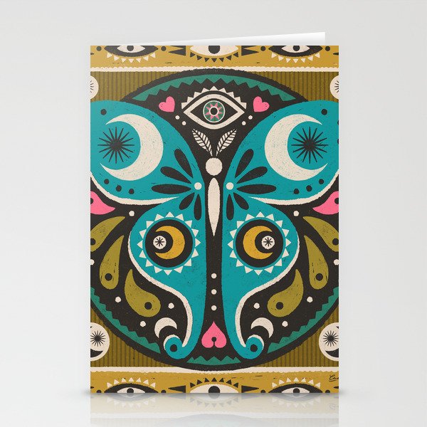 Luna Moth - Gold Stationery Card Gallery Image 2