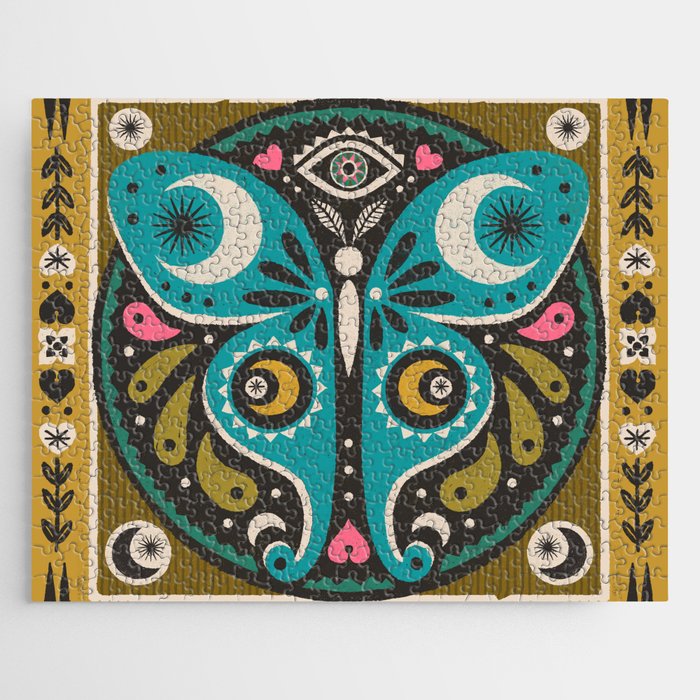 Luna Moth - Gold Jigsaw Puzzle Gallery Image 1