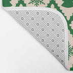 Festive Christmas Check in Green & Off White Bath Mat Gallery Image 2