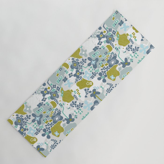 City life botanical park soft grey Yoga Mat Gallery Image 1