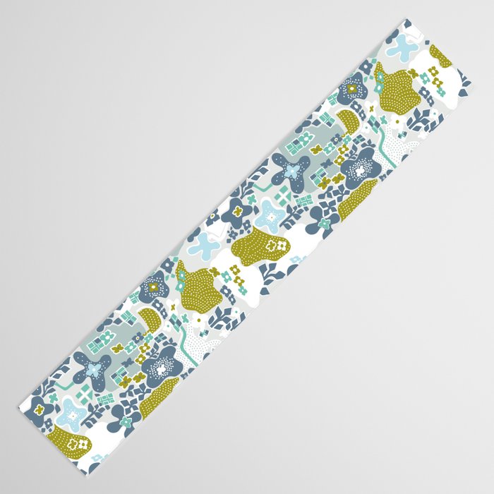 City life botanical park soft grey Table Runner Gallery Image 3