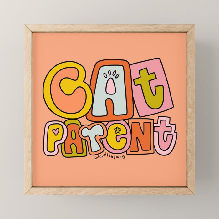 Cat Parent Mini Art Print Gallery Image 1
