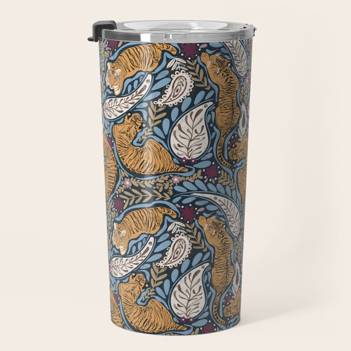 Exotic Tiger Oasis Dark Travel Mug Gallery Image 3