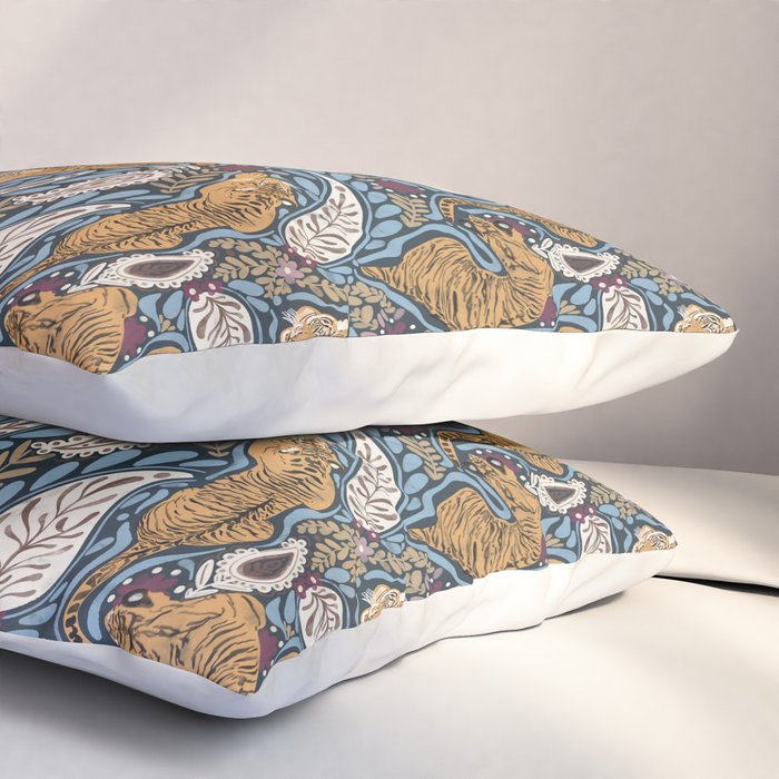 Exotic Tiger Oasis Dark Pillow Sham Gallery Image 3