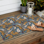 Exotic Tiger Oasis Dark Outdoor Rug Gallery Image 2