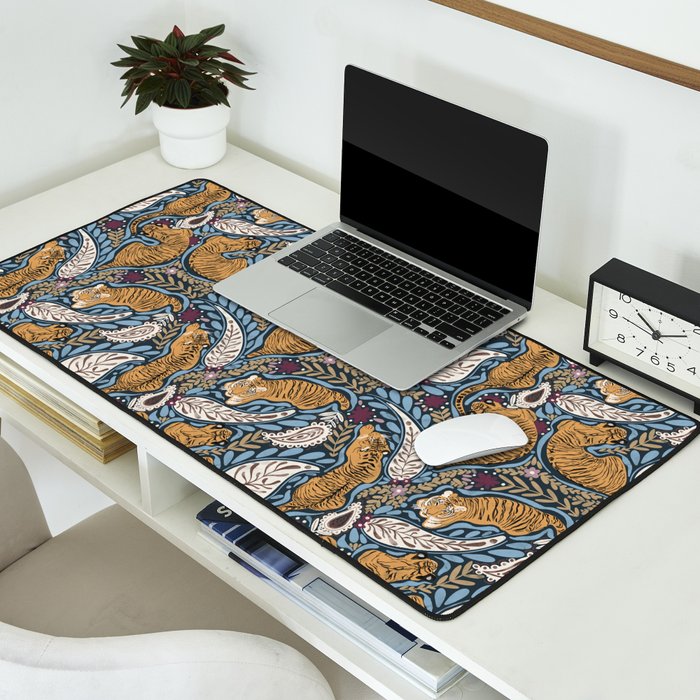 Exotic Tiger Oasis Dark Desk Mat Gallery Image 2