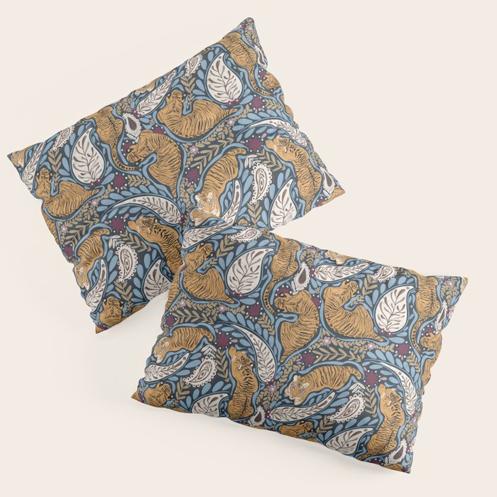 Exotic Tiger Oasis Dark Pillow Sham Gallery Image 1