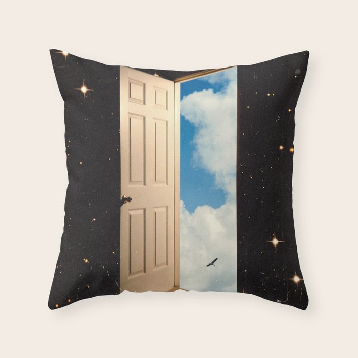 The Portal: From The Stars To The Clouds Throw Pillow Gallery Image 1