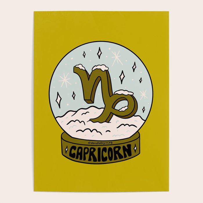 Capricorn Snow Globe Poster Gallery Image 1