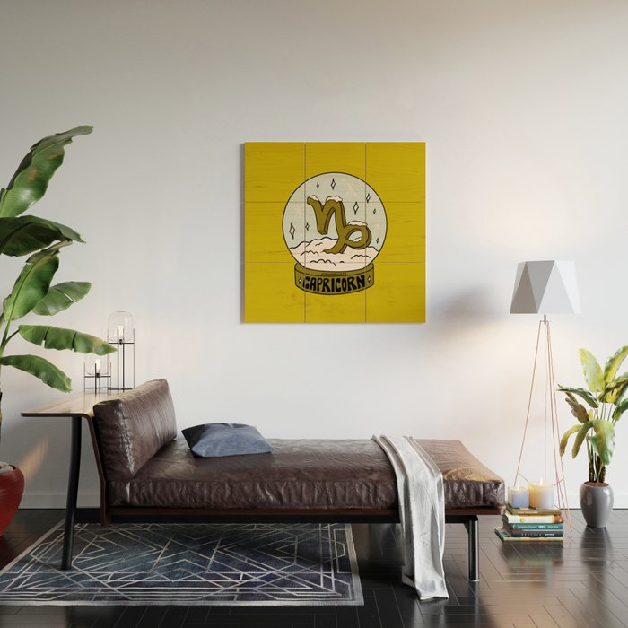 Capricorn Snow Globe Wood Wall Art Gallery Image 2