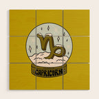 Capricorn Snow Globe Wood Wall Art Gallery Image 1