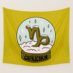 Capricorn Snow Globe Wall Tapestry Gallery Image 4