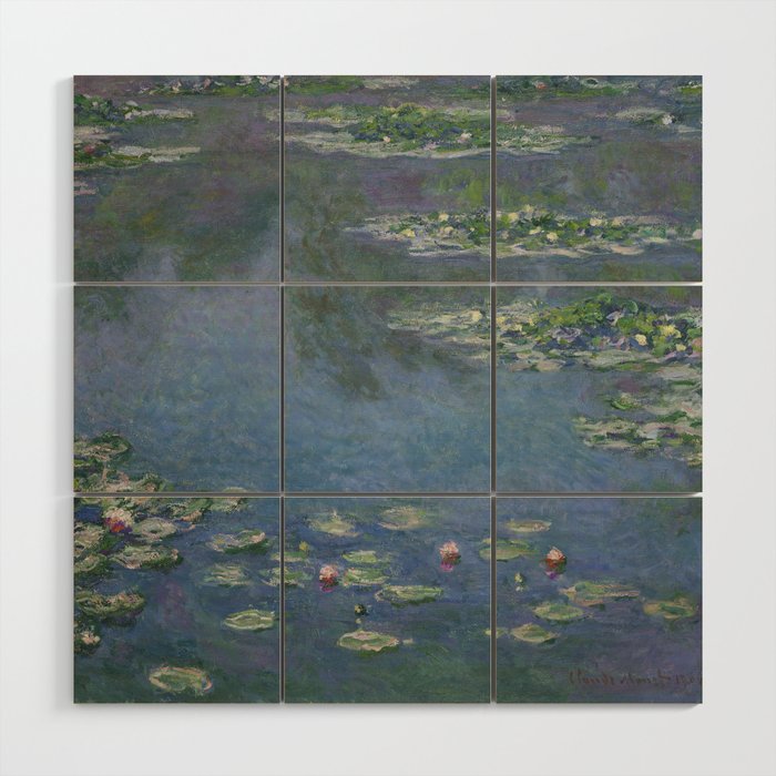 Claude Monet- Water Lilies  Wood Wall Art Gallery Image 1