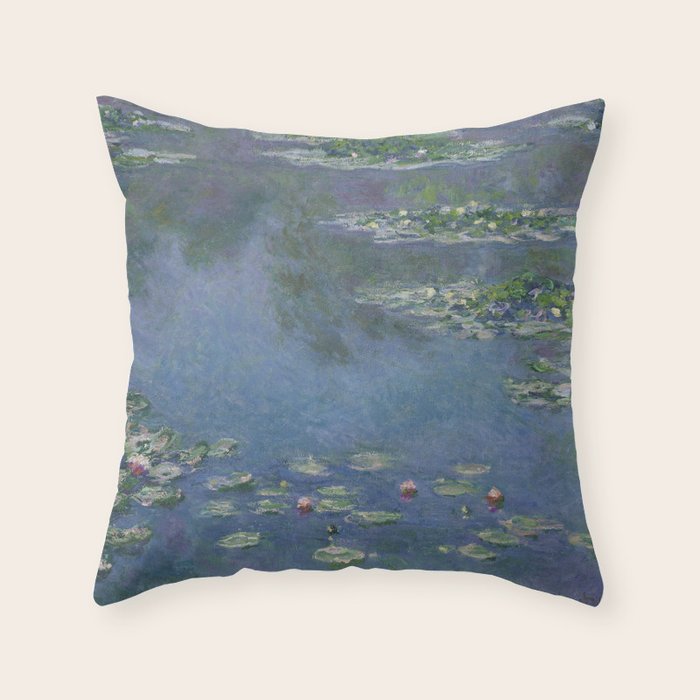 Claude Monet- Water Lilies  Throw Pillow Gallery Image 6