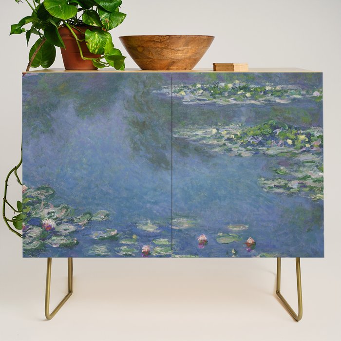 Claude Monet- Water Lilies  Credenza Gallery Image 1