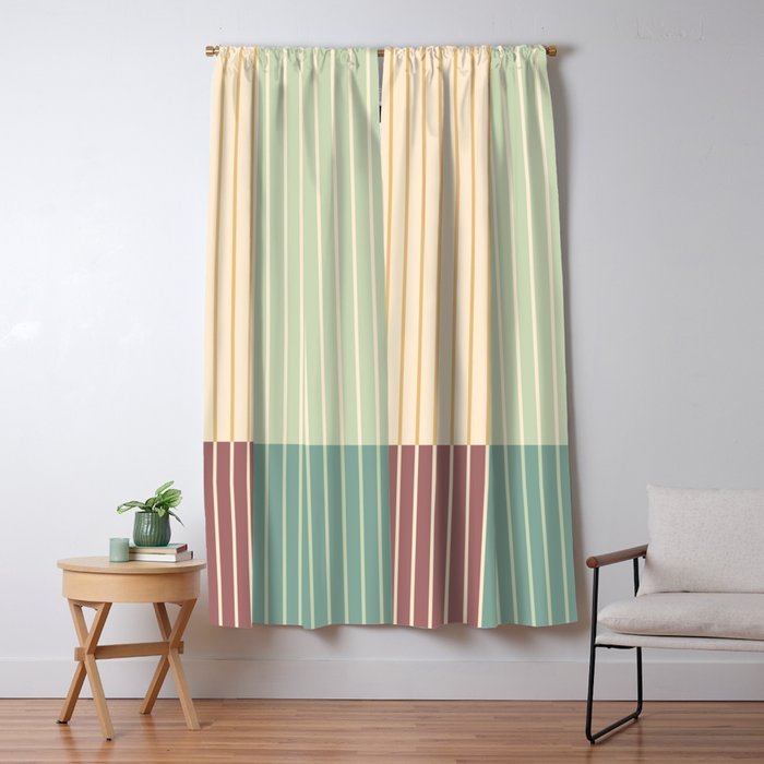 Color Block Line Abstract XIX Window Curtain Gallery Image 5
