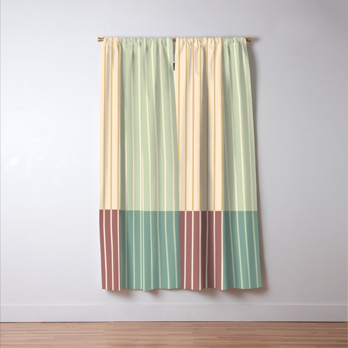 Color Block Line Abstract XIX Window Curtain Gallery Image 3