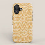 Feather Ikat - marigold and cream  iPhone Case Gallery Image 1