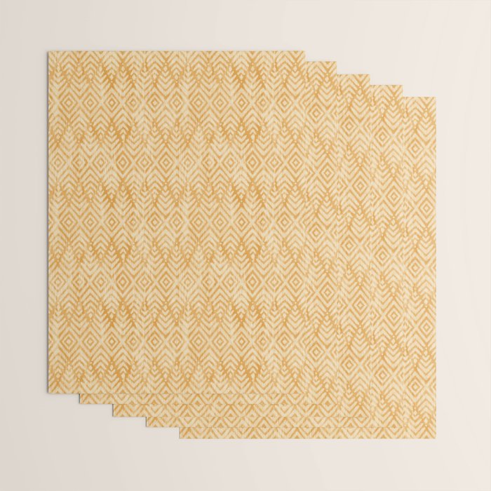 Feather Ikat - marigold and cream  Wrapping Paper Gallery Image 3