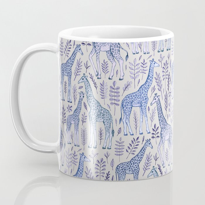 Blue Giraffe Pattern Coffee Mug Gallery Image 3
